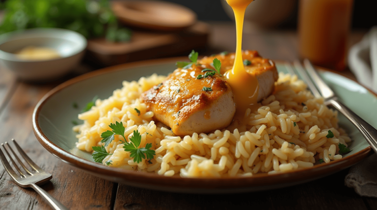 chicken rice and gravy recipe